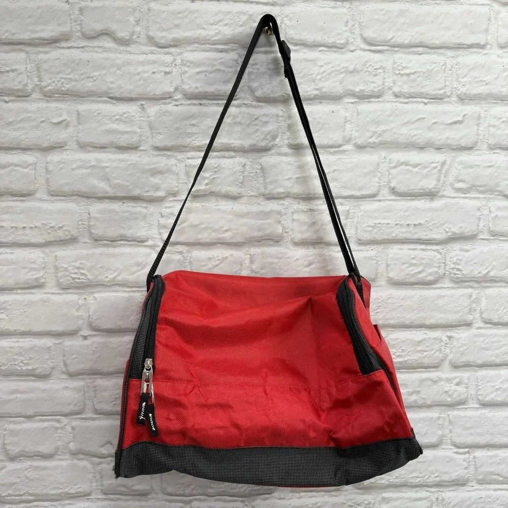 Coca Cola Red Black Tote Medium Sized Duffle Bag With Shoulder Strap Coca Cola